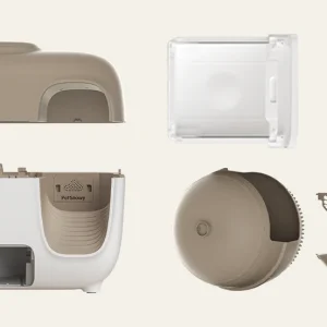 Litter Box Premium Set +Water Fountain + Pet Feeder